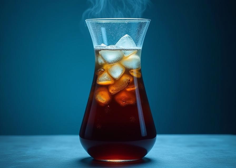 Scientific slow-drip cold brew tower in a modern laboratory setting